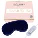 Heated Silk Eye Mask- Warm Compress for Relief from Dry Eyes Pink Eye Puffiness Stye Stress Fatigue- Great for Relaxation- Suitable for Men Women and Kids- Bailey James Boutique (Light Pink) Navy Blue