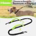 Snocyo Jogging Dog Leash - Reflective Elastic Double Handle & Waist Belt for Medium to Large Dogs - Black & Green - Buy Online on GoSupps.com