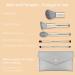 SIXPLUS Travel Makeup Brushes Set with Case - 5Pcs Double Ended Professional Brushes in Champagne Gold - Ideal for Foundation, Blush, Eyeshadow, Eyebrow & Lip - Portable Storage Bag - Best Gift Kit - Buy Online on GoSupps.com