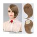 Bangs Hair Synthetic Side Bangs Hair Extensions Clip in Side Bangs Fake Fringe Hairpiece High Temperature Black Blonde False Hair Hair Extensions(SW233-03)