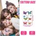 100Pcs Butterfly Temporary Tattoos for Kids & Women - Colorful Butterflies, Waterproof Art Stickers for Face, Body & Arm - Birthday Party Favors & Makeup Supplies - Buy Online on GoSupps.com