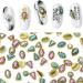 50PCS Turquoise Nail Charms 3D Nail Art Supplies Nail Accessories Nail Decoration Retro Nail Charms for Manicure Craft DIY