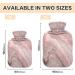 Hot Water Bottle 2L with Cover - Rose Gold Marble Pink | Pain Relief Hand & Feet Warmer for Winter - Buy Online on GoSupps.com