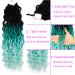 Ouyafei 20 Wavy Faux Locs Braids Crochet Hair 5-Pack - Ombre Green Goddess Locs Synthetic Extensions | 1B/Green/Light Green - 500g Lot - Buy Online on GoSupps.com
