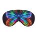 Colorful Neon Butterfly Sleeping Mask Soft Sleepmask Adjustable Strap Eye Sleep Mask Light-Blocking Eye Covers for Sleeping Blindfold Eye Cover for Women Men Girls Boys