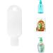 Kare & Kind Clear Portable Travel Bottles - 4 Empty Containers with Carabiner/Retractable Lanyard - 50 ml - for Hand Sanitizers, Rubbing Alcohol, Toiletries - Buy Online on GoSupps.com