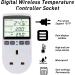 Furado Digital Temperature Controller LCD Screen Heating Cooling Temperature Switch Thermostat Outlet Socket with 1.7m Sensor 230V Digital Thermostat for Greenhouse Farm Terrarium Reptile - Buy Online on GoSupps.com