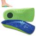 Flat Feet Insoles QBK 3/4 Length Orthotic Inserts Improve Plantar Fasciitis Heel Spurs Achilles Tendonitis Bunions Back Pain for Men&Women Thin Insoles L L: 9-10.5