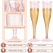 Honeydak 60 Pack Rose Gold Glitter Plastic Champagne Flutes - Elegant Disposable Toasting Glasses for Wedding & New Years Parties - Buy Online on GoSupps.com