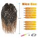 Ombre Gold Pre-Looped Passion Twists Braiding Hair 12 Inch - Short Crochet Pre-Twisted Synthetic Hair Extensions for Women (T27#) - 8 Packs - Buy Online on GoSupps.com
