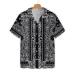 HYPERFAVOR Skull Barber Shirts for Men- Casual Short Sleeve Barber Skull Shirt Men- Barber Hawaiian Shirts for Men 4X-Large V9