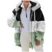 Hanxiulin Women's Fleece Jacket - Plush Long Sleeve Winter Coat Hooded & Cuddly in 5XL Green for Ultimate Comfort - Buy Online on GoSupps.com