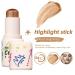 3 Pcs Cream Contour Sticks with Highlighter & Blush - Non-Greasy, Water-Resistant Face Contouring Set for Sculpted & Lightweight Makeup - Buy Online on GoSupps.com