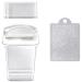 French Tip Stamp Nail Stamper French Manicure Stamp for French Tip Nail Stamp French Tip Tool Nail Tip Stamp Jelly Stamper Silicone Stamper for Nails French Tip Manicure Stampers and Scrapers