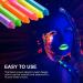 Glow in the Dark Neon UV Face & Body Paint Sticks - 6 Rainbow Glitter Colors for Halloween Makeup - Buy Online on GoSupps.com
