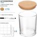 15-Pack 6oz Clear Glass Candle Jars with Bamboo Lids and Labels - Dishwasher Safe | Empty Candle Making Containers - Buy Online on GoSupps.com