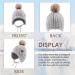 XIAOHAWANG Winter Baby Hat with Velvet Lining | Toddler Beanie with Earflap and Pompom | Warm Baby Hats for Boys and Girls 6-18 Months | Gray - Buy Online on GoSupps.com