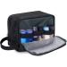 WANDF Water-Resistant Nylon Toiletry Bag for Men and Women - Lightweight Travel Wash Bag (A-Pure Black) - Buy Online on GoSupps.com