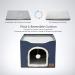 Bedsure Cat Beds for Indoor Cats | Large Cat Cave with Fluffy Ball & Scratch Pad - Foldable Pet House 16.5x16.5x14 - Buy Online on GoSupps.com