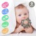 MCGMITT Teething Toy for Babies 6 Months - Baby Teether Ball Grasping Toy with Soft Sensory Texture - BPA-free Silicone Teether for Newborns - Greenish Grey - Buy Online on GoSupps.com