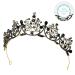 Lurrose Luxury Black Crystal Crown - Baroque Halloween Tiara & Rhinestone Queen Crown - Buy Online on GoSupps.com