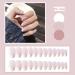 White round headed French False nails Press on Nails with Nail Tips Acrylic False Nails Cute Artificial Nails for Women and Girls - Buy Online on GoSupps.com