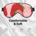 Cartoon Strawberry Eye Mask - Soft Adjustable Sleeping Mask for Men & Women | Comfortable Nighttime Relaxation - Buy Online on GoSupps.com