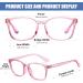 Duco TR90 Blue Light Blocking Glasses for Kids | Anti-Glare Gaming Glasses for Boys & Girls Ages 5-10 - K028 Pink - Buy Online on GoSupps.com
