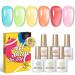 10ml u v nailack set translucent pastel - born pretty spring summer crystal glass shellac set blue red green yellow yellow pink gel nail polish jelly effect french nails for nail art diy