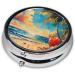 Buy Dusk by The Seaside Portable Metal Pill Box Round Mini 3-Compartment Design for Travel Ideal for Small Pills - Buy Online on GoSupps.com