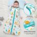 Mosebears Baby Winter Sleeping Bag 2.5 Tog, 100% Cotton, Green Zoo Design | 0-6 Months - Buy Online on GoSupps.com