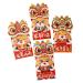 Milageto 4Pcs New Year Red Envelopes Hong Bao Hongbao Lucky Envelopes New Year Gifts Red Packets Dragon Red Envelopes for Graduation A Style A