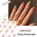 24pcs Almond Press on French False Nails Set with Glue - Multicolor Full Cover Acrylic Fake Nails for Women and Girls Nail Art - Buy Online on GoSupps.com