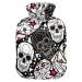 Hot water bottles with cover skull stars white hot water bag for pain relief menstrual cramps water heating pad 2 liters