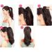 Long Short Claw Ponytail Hair Extension - Clip-In Synthetic Hairpiece 18 Curly Dark Black - Buy Online on GoSupps.com