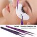 2-Piece Stainless Steel Eyelash Extension Tweezers Set - Straight & Curved | Purple Makeup Tools - Buy Online on GoSupps.com