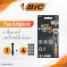 BIC Hybrid 5 Flex Men's Razor with 5 Blades Aloe Vera & Vitamin E - Includes 4 Refills & Precision Trimmer - Buy Online on GoSupps.com