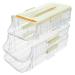 Mikikit Egg Holder Egg Refrigerator Organizers and Storage Double Row Tray Egg Container