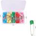 Trimming Shop 100pcs Stainless Steel Safety Pins with Plastic Head - Baby Nappy Fastening & Crafting - Assorted Colour (5cm) - Buy Online on GoSupps.com