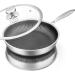 DELURA Saucepan Stainless Steel Pans Cooking Pots Utensils Cookware Set for Kitchen Accessories Skillet Frying Induction Deep Fryer Wok Wok - Buy Online on GoSupps.com