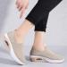 LINJIENIUXHA Women's Air Cushioned Slip On Walking Shoes - Orthopedic Diabetic Wedges (Khaki 6) - Buy Online on GoSupps.com