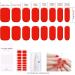 Gel Nail Stickers Cuttable Semi Cured Gel Nail Strips Self-Adhesive Full Nail Wraps Nail Polish Stickers Bright Red Semi Cured Gel Nails - Buy Online on GoSupps.com
