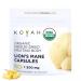 KOYAH - Organic USA Lion's Mane Mushroom Capsules - 100% Fruiting Body Freeze-Dried 3rd Party Tested for Beta-Glucans 500 mg Brain & Nerve Support. Immune Support. 60 Capsules