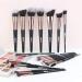 Professional 18-Piece Makeup Brush Set - Premium Synthetic Foundation Eyeshadow & Blush Brushes | Black & Gold | International Shipping - Buy Online on GoSupps.com