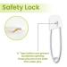 Comffy 50 PCS Stainless Steel Diaper Pins with Safety Lock - Large Nappy Pins for Baby Cloth Diapers - 5.5cm x 1.1cm - Buy Online on GoSupps.com