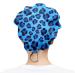 Adjustable Blue Leopard Texture Working Cap with Tie Back for Men and Women - Buy Online on GoSupps.com