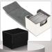 Leather Deck Card Boxes - Large Size for 100+ Sleeved Cards - Black & White Horizontal Design - Compatible with MTG TCG - 2 Boxes - Buy Online on GoSupps.com
