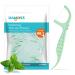 Twin-Line Dental Flossers 100 Count Mint Flavor Dental Floss Picks LIAMOSS Dual Action for Super Cleanup Teeth in Less Than Two Minutes Unbreakable & No-Shred Toothpicks Sticks