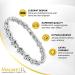 MagnetRX Women's Magnetic Therapy Bracelet for Arthritis & Carpal Tunnel Pain Relief - Adjustable Silver Crystal Bracelet with Sizing Tool - Buy Online on GoSupps.com