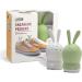 Monkey Business Shoe Odor Eliminators - 2 Cute Bunny Deodorizers for Sneakers, Activated Charcoal Freshness for Wadrobe, Lockers & Gym Bags, Eco-Friendly Refill - Sneakers Peeker Green White - Buy Online on GoSupps.com
